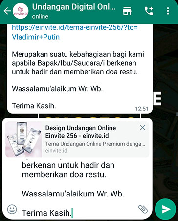 05 Kirim Undangan sender tools einvite.id WA